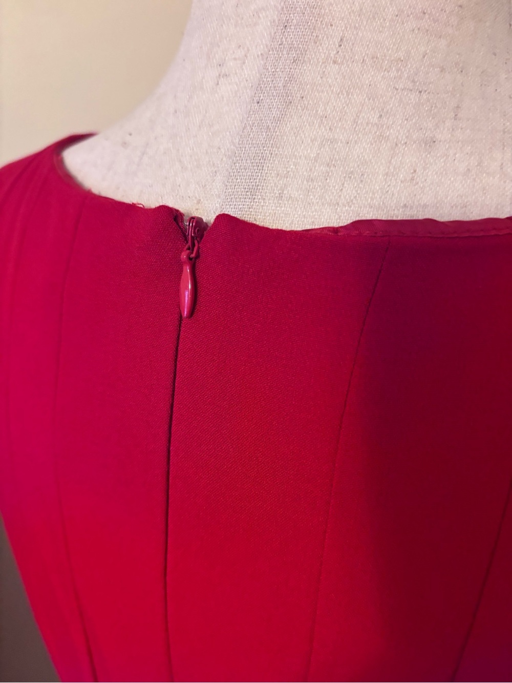 Calvin Klein size 8 Red Fit-and-Flare Women's Dress - Picture 3 of 8